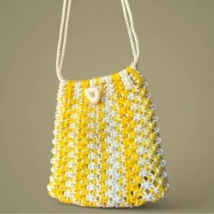 Vintage Fisherman Woven Rope Bag